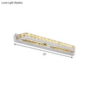 GobekUsa Modern Linear Wall Mounted Vanity Sconce for Bathroom - Clear/Amber Crystal, Warm/White Light - 16"/22"/27" Long
