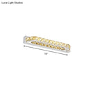 GobekUsa Modern Linear Wall Mounted Vanity Sconce for Bathroom - Clear/Amber Crystal, Warm/White Light - 16"/22"/27" Long