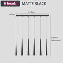 GobekUsa Loft Black LED Stair Chandelier for Modern Living Room and Restaurant
