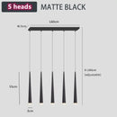 GobekUsa Loft Black LED Stair Chandelier for Modern Living Room and Restaurant