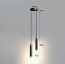 Modern Long Double Spotlight Pendant Light in Black/Gold