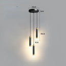 Modern Long Double Spotlight Pendant Light in Black/Gold