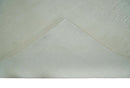 Modern Loop Cut Pile Solid plane Beige Hand Knotted 8x10 Wool Area Rug by The Rug Decor
