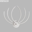 GobekUsa Modern Lotus Wall Sconce LED Bedside Light in White with Linear Design, Warm/White Glow