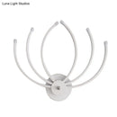 GobekUsa Modern Lotus Wall Sconce LED Bedside Light in White with Linear Design, Warm/White Glow
