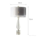 GobekUsa Crystal Table Lamp - Modern Luxe Art Deco Lighting for Living Room, Bedroom, Bedside