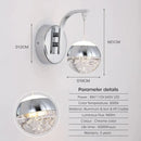 GobekUsa Modern Luxurious Crystal Led Wall Lamp Sconce for Bedroom