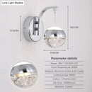 GobekUsa Modern Luxurious Crystal Led Wall Lamp Sconce for Bedroom