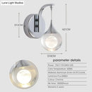 GobekUsa Modern Luxurious Crystal Led Wall Lamp Sconce for Bedroom