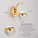 GobekUsa Modern Luxurious Crystal Led Wall Lamp Sconce for Bedroom