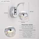 GobekUsa Modern Luxurious Crystal Led Wall Lamp Sconce for Bedroom