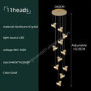 GobekUsa Crystal Chandelier: Modern Luxury Pendant Lights for Living Room, Staircase, Villa