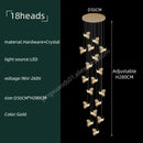 GobekUsa Crystal Chandelier: Modern Luxury Pendant Lights for Living Room, Staircase, Villa