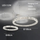 GobekUsa Crystal LED Chandelier: Modern Luxury Chrome Steel & Clear K9 Crystal Lighting