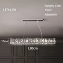 GobekUsa Crystal LED Chandelier: Modern Luxury Chrome Steel & Clear K9 Crystal Lighting
