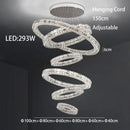 GobekUsa Crystal LED Chandelier: Modern Luxury Chrome Steel & Clear K9 Crystal Lighting