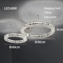 GobekUsa Crystal LED Chandelier: Modern Luxury Chrome Steel & Clear K9 Crystal Lighting