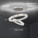 GobekUsa Crystal LED Chandelier: Modern Luxury Chrome Steel & Clear K9 Crystal Lighting