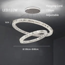GobekUsa Crystal LED Chandelier: Modern Luxury Chrome Steel & Clear K9 Crystal Lighting