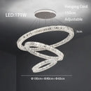 GobekUsa Crystal LED Chandelier: Modern Luxury Chrome Steel & Clear K9 Crystal Lighting