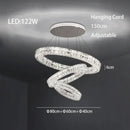 GobekUsa Crystal LED Chandelier: Modern Luxury Chrome Steel & Clear K9 Crystal Lighting