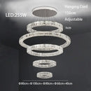 GobekUsa Crystal LED Chandelier: Modern Luxury Chrome Steel & Clear K9 Crystal Lighting