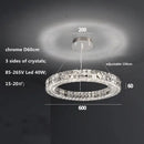 GobekUsa Crystal LED Chandelier: Modern Luxury Chrome Steel & Clear K9 Crystal Lighting