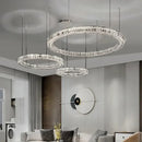 GobekUsa Crystal LED Chandelier: Modern Luxury Chrome Steel & Clear K9 Crystal Lighting