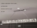 GobekUsa Crystal LED Chandelier: Modern Luxury Chrome Steel & Clear K9 Crystal Lighting
