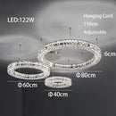 GobekUsa Crystal LED Chandelier: Modern Luxury Chrome Steel & Clear K9 Crystal Lighting