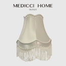 GobekUsa Fringed Cloth Lampshade European Modern Style Luxury Handmade Bedroom Lobby