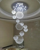 GobekUsa Crystal Ball LED Chandelier: Modern Luxury Pendant Lighting for Living Room