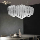 GobekUsa Crystal Circle LED Tassel Chandelier: Modern Luxury Pendant Hanging Light Fixture for Bedroom and Living Room