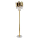 GobekUsa Crystal Gold Floor Lamp for Bedroom & Living Room - Modern Luxury LED Light