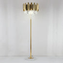 GobekUsa Crystal Gold Floor Lamp for Bedroom & Living Room - Modern Luxury LED Light