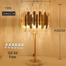 GobekUsa Crystal Gold Floor Lamp for Bedroom & Living Room - Modern Luxury LED Light