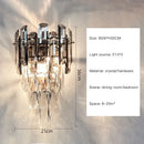 GobekUsa Crystal Gold LED Wall Sconce - Modern Luxury Wall Lamp for Living Room Bedroom Stairs
