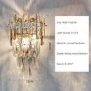 GobekUsa Crystal Gold LED Wall Sconce - Modern Luxury Wall Lamp for Living Room Bedroom Stairs