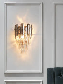 GobekUsa Crystal Gold LED Wall Sconce - Modern Luxury Wall Lamp for Living Room Bedroom Stairs