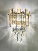 GobekUsa Crystal Gold LED Wall Sconce - Modern Luxury Wall Lamp for Living Room Bedroom Stairs