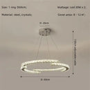 GobekUsa Crystal LED Chandelier Pendant Light Modern Luxury Foyer Ceiling Lamp