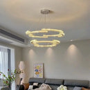 GobekUsa Crystal LED Chandelier Pendant Light Modern Luxury Foyer Ceiling Lamp