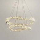 GobekUsa Crystal LED Chandelier Pendant Light Modern Luxury Foyer Ceiling Lamp