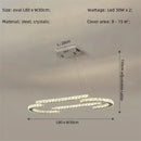 GobekUsa Crystal LED Chandelier Pendant Light Modern Luxury Foyer Ceiling Lamp