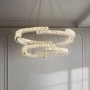 GobekUsa Crystal LED Chandelier Pendant Light Modern Luxury Foyer Ceiling Lamp