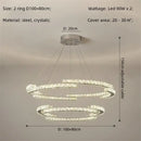 GobekUsa Crystal LED Chandelier Pendant Light Modern Luxury Foyer Ceiling Lamp