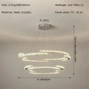 GobekUsa Crystal LED Chandelier Pendant Light Modern Luxury Foyer Ceiling Lamp