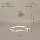 GobekUsa Crystal LED Chandelier Pendant Light Modern Luxury Foyer Ceiling Lamp