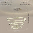 GobekUsa Crystal LED Chandelier Pendant Light Modern Luxury Foyer Ceiling Lamp