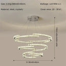 GobekUsa Crystal LED Chandelier Pendant Light Modern Luxury Foyer Ceiling Lamp